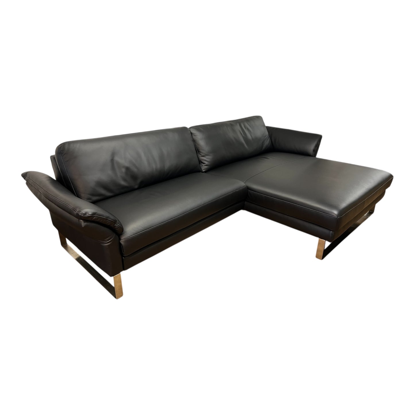 Ecksofa aus echtem Leder mit zwei elektrischen Funktionen Art.-Nr. 575