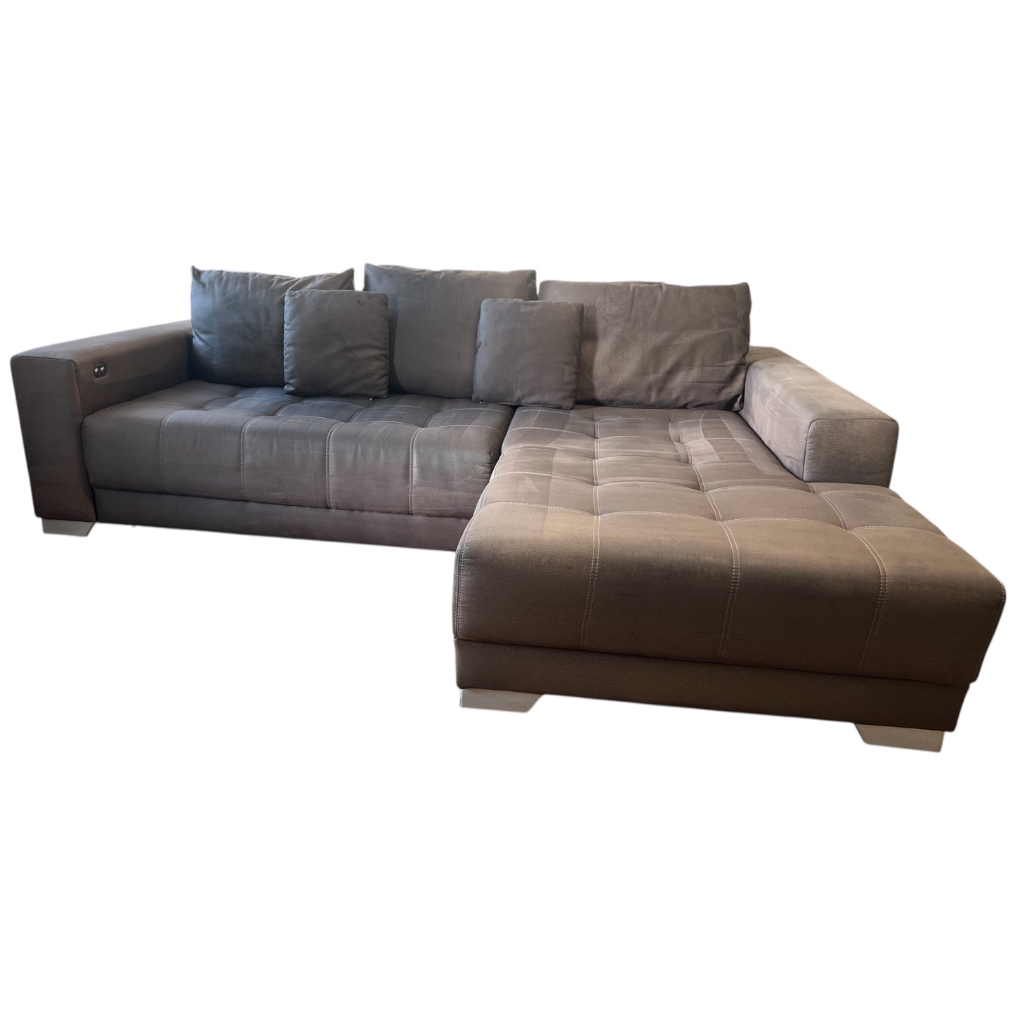 Ecksofa in Braun, elektrisch ausziehbar Art.-Nr. 507
