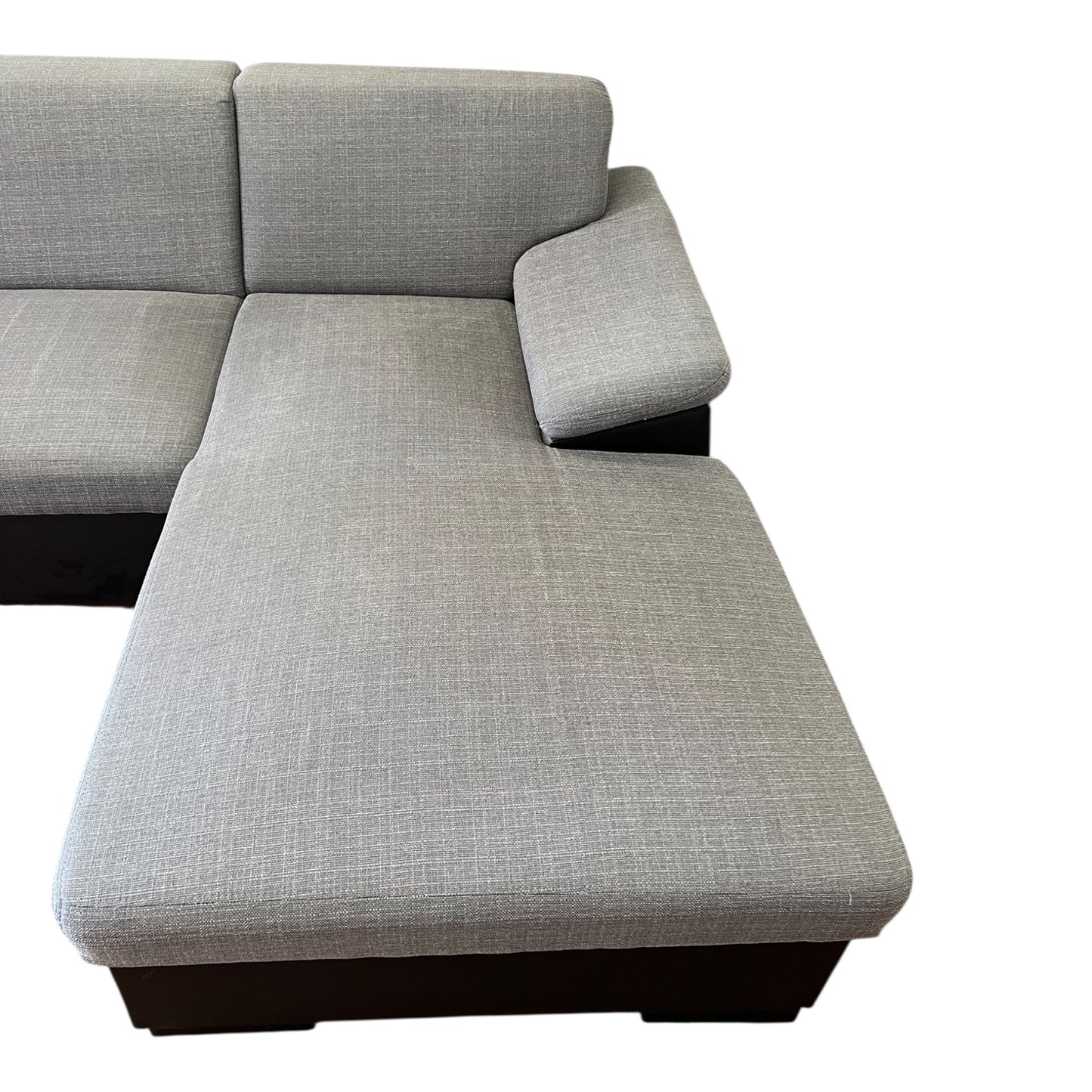Ecksofa in Grau mit schwarzer Lederoptik Art.-Nr. 508