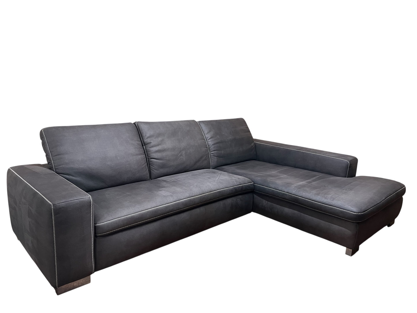 Hochwertiges Ecksofa aus Alcantara mit verstellbaren Kopfstützen Art.-Nr. 586