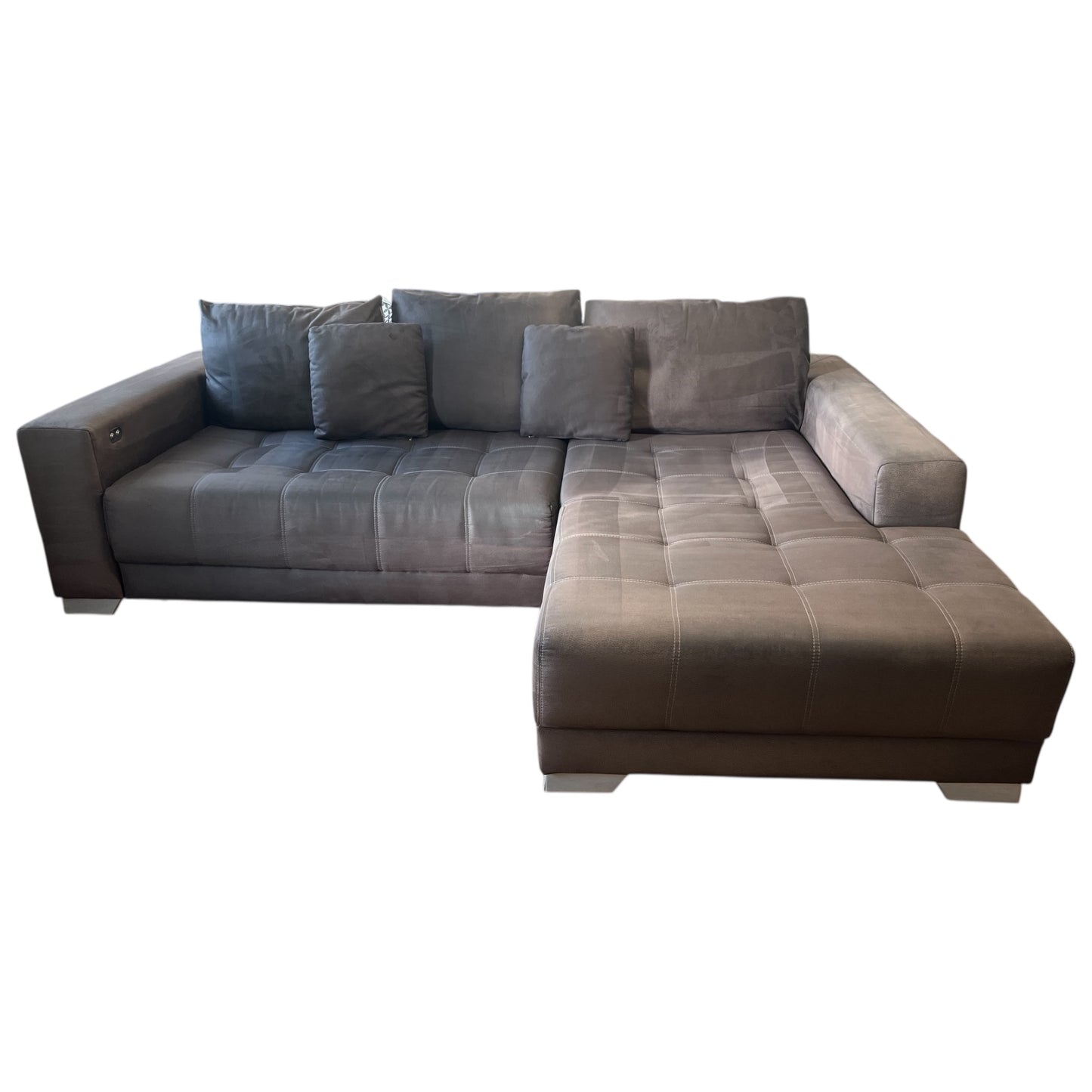 Ecksofa in Braun, elektrisch ausziehbar Art.-Nr. 507