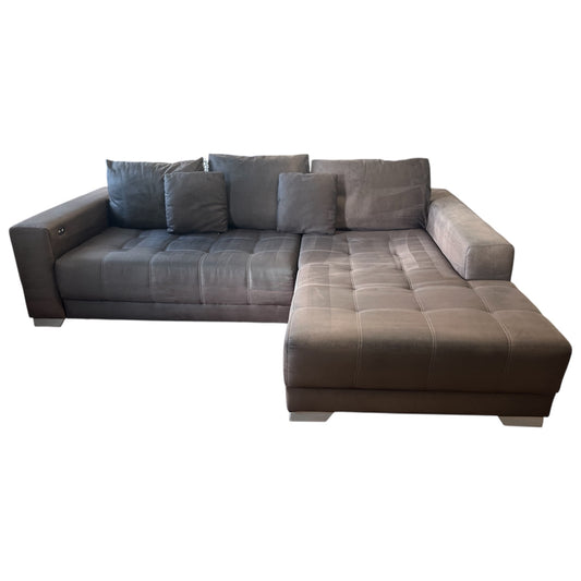 Ecksofa in Braun, elektrisch ausziehbar Art.-Nr. 507