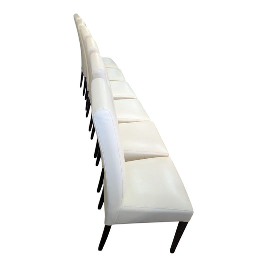 6 Stühle in Lederimitat in Weiss Art.-Nr. 444