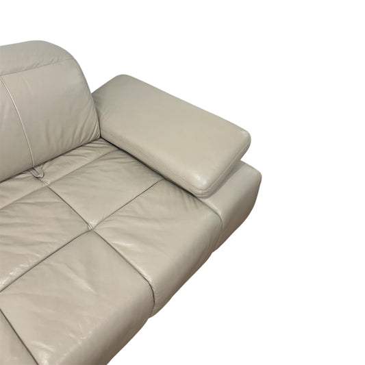 Ecksofa aus echtem Leder mit Holzelementen Art.-Nr. 513