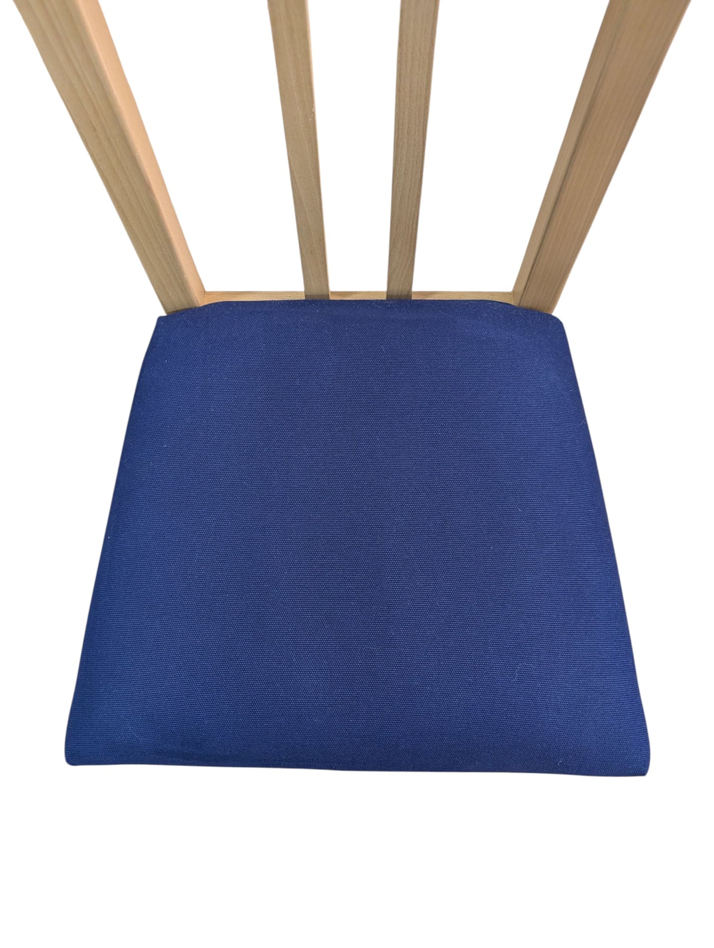 6 Holzstühle von IKEA mit blauen Sitzflächen Art.-Nr.395
