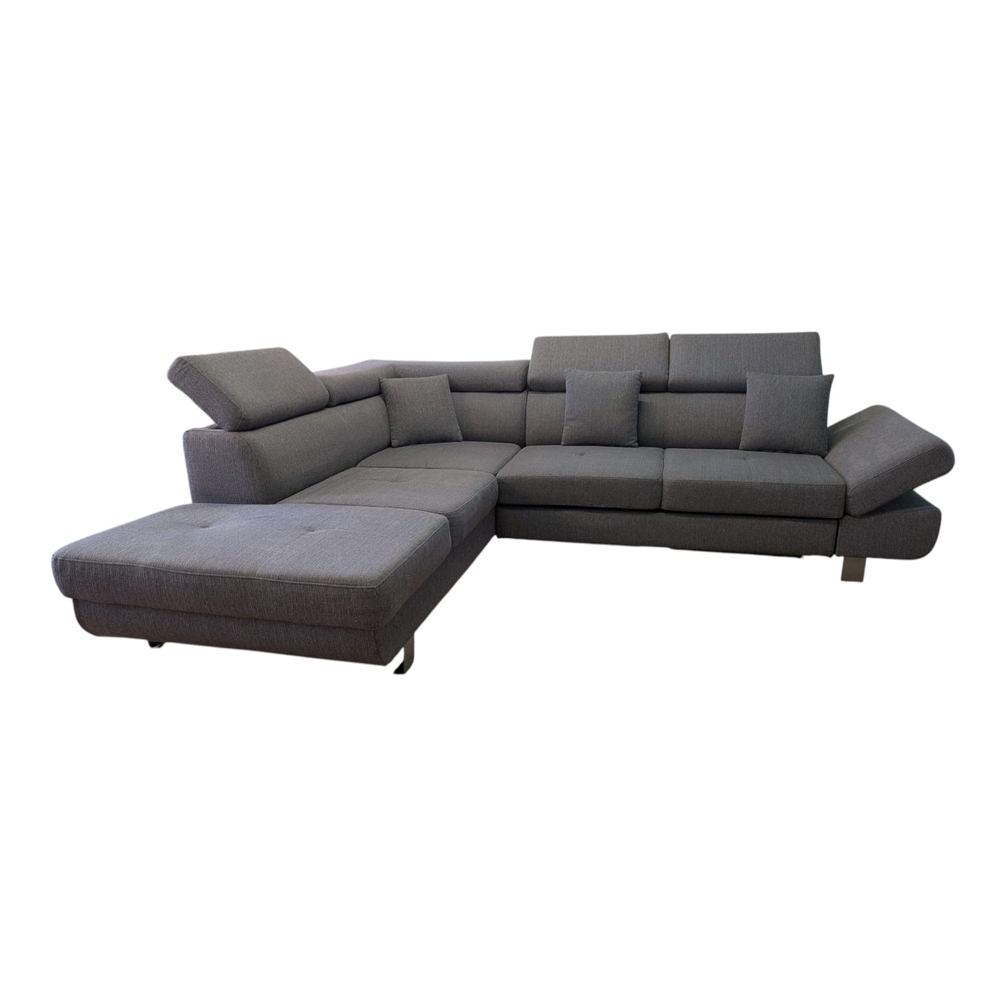 Ecksofa in Grau mit Bettfunktion Art.-Nr. 392
