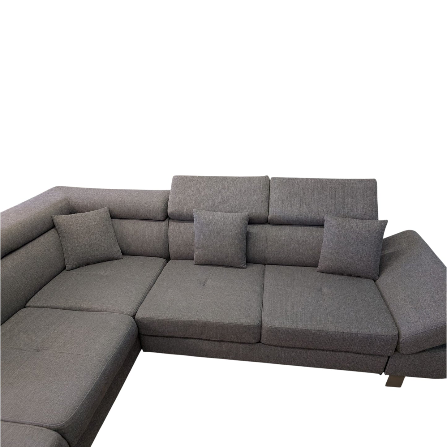 Ecksofa in Grau mit Bettfunktion Art.-Nr. 392