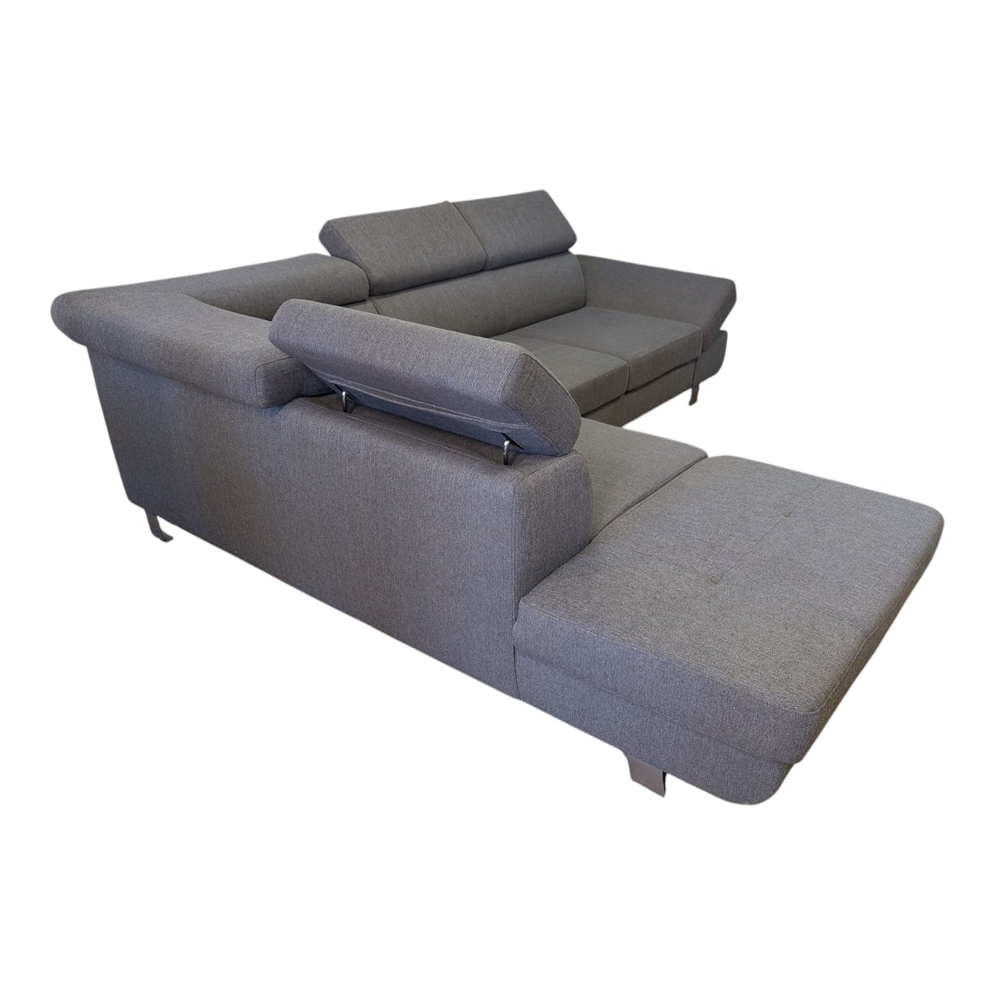 Ecksofa in Grau mit Bettfunktion Art.-Nr. 392