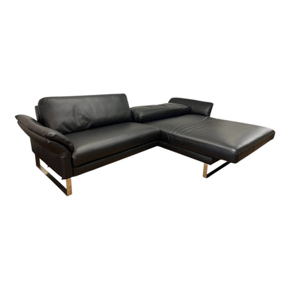 Ecksofa aus echtem Leder mit zwei elektrischen Funktionen Art.-Nr. 575