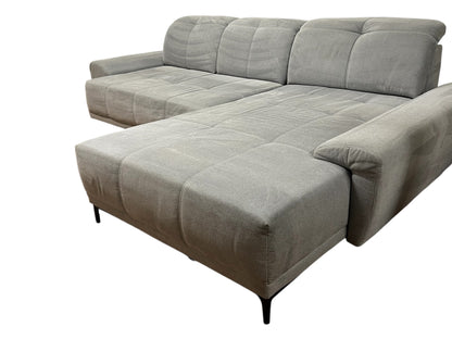 Graues, elektrisch ausziehbares Ecksofa Art.-Nr. 594