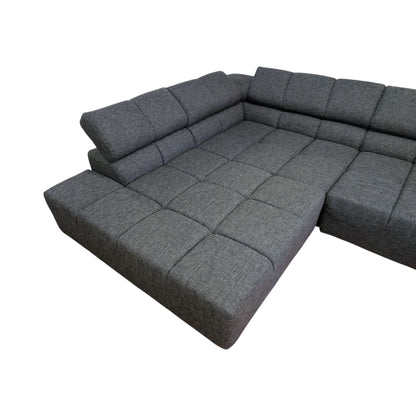 Bubel-Ecksofa in Grau mit verstellbaren Kopfstützen Art.-Nr. 451