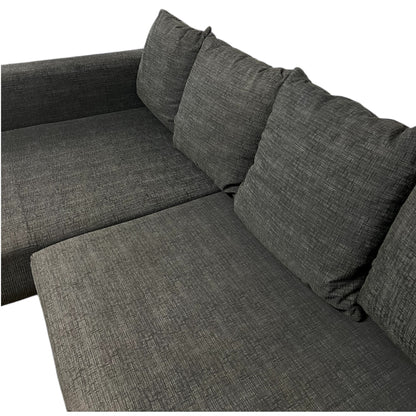 Dunkelgraues Ecksofa mit Bettfunktion und Stauraum Art.-Nr 484