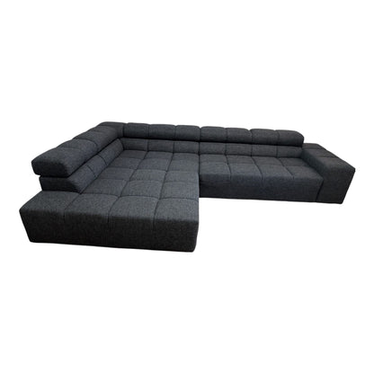 Bubel-Ecksofa in Grau mit verstellbaren Kopfstützen Art.-Nr. 451