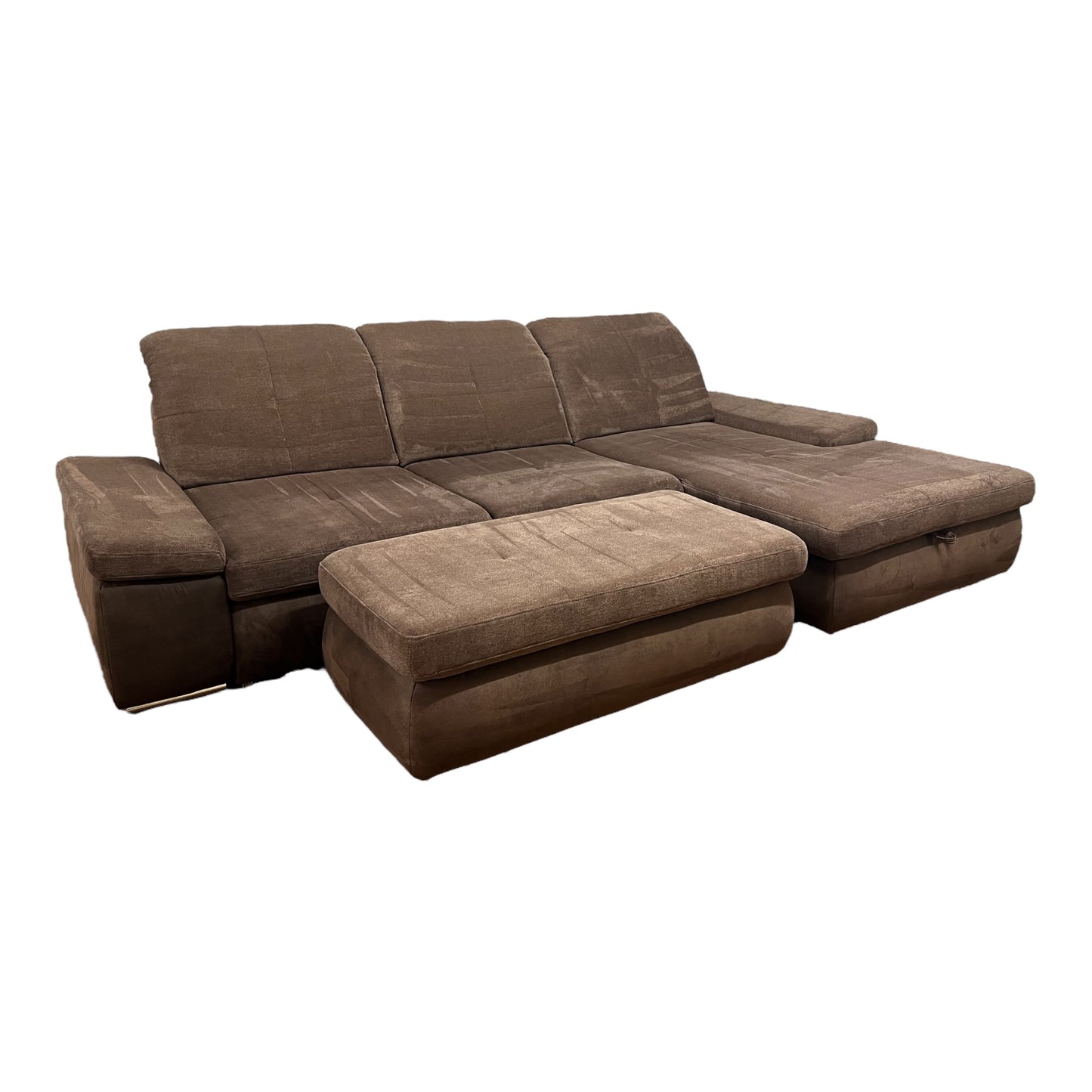Ecksofa mit Bettfunktion, Stauraum und Hocker Art.-Nr. 512