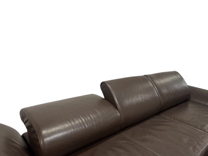 Ecksofa von Musterring in Braun aus echtem Leder Art.-Nr. 587