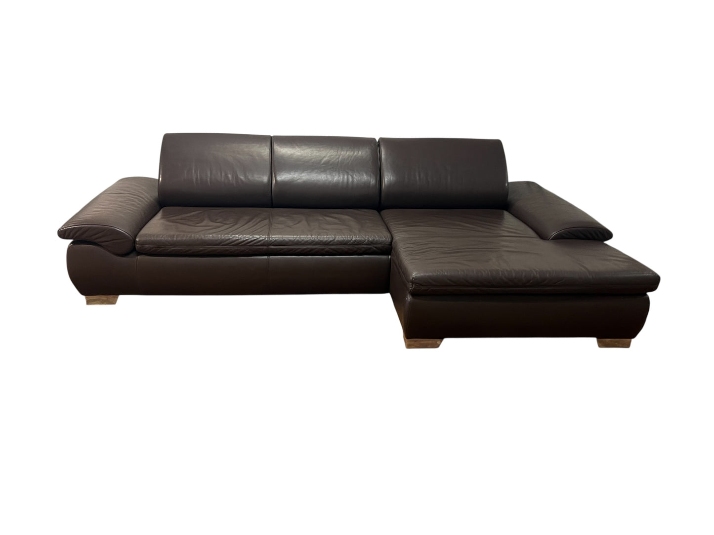 Ecksofa von Musterring in Braun aus echtem Leder Art.-Nr. 587