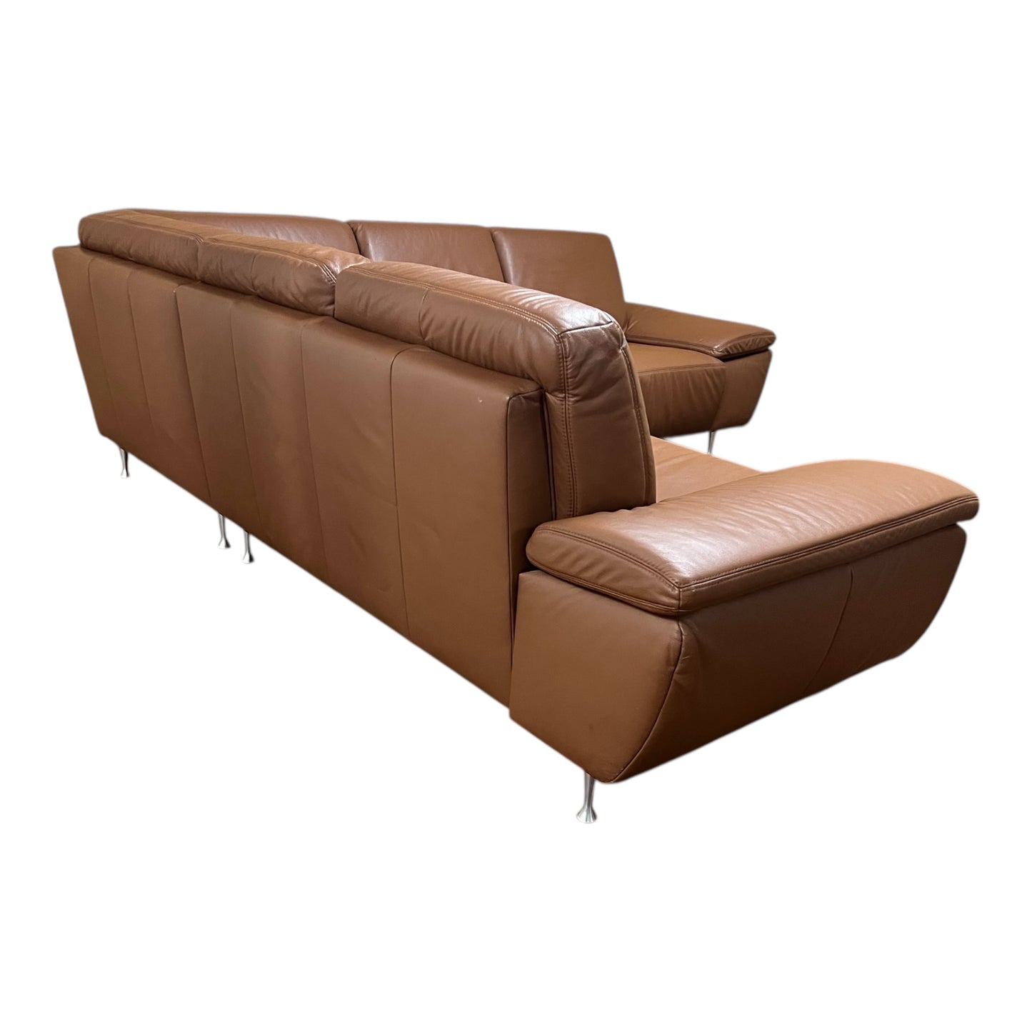 Echtleder-Ecksofa von Musterring in Braun Art.-Nr. 556