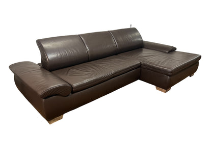 Ecksofa von Musterring in Braun aus echtem Leder Art.-Nr. 587