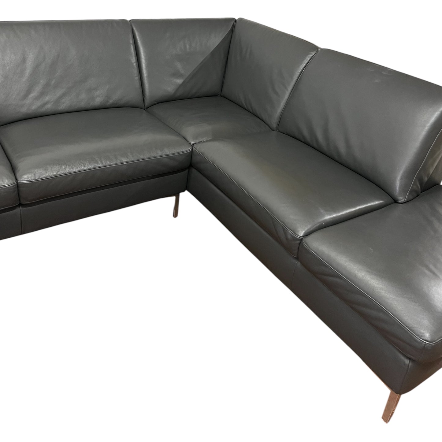 Echtleder-U-förmiges Sofa von Designer W. Schilling Art.-Nr. 469