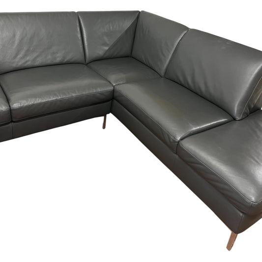 Echtleder-U-förmiges Sofa von Designer W. Schilling Art.-Nr. 469