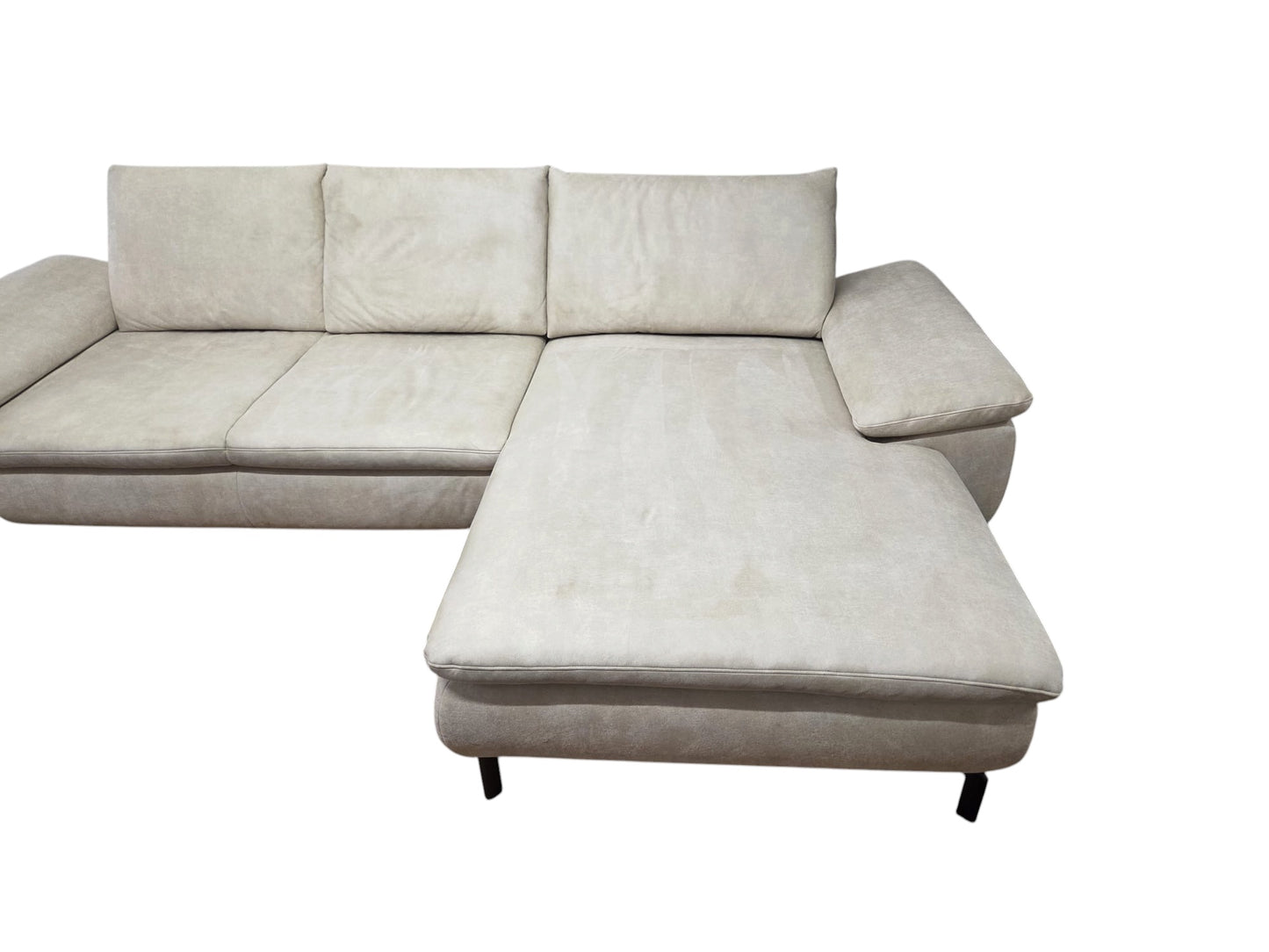 Hochwertiges Ecksofa in Beige von Dieter Knoll. Art.-Nr. 041