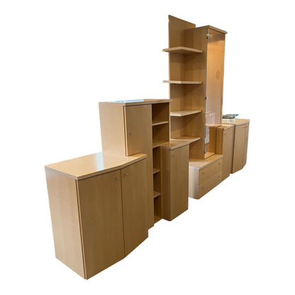 Hochwertiges Wohnwand-Set aus Holz. Art.-Nr. 458