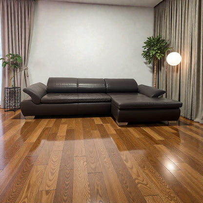 Ecksofa von Musterring in Braun aus echtem Leder Art.-Nr. 587