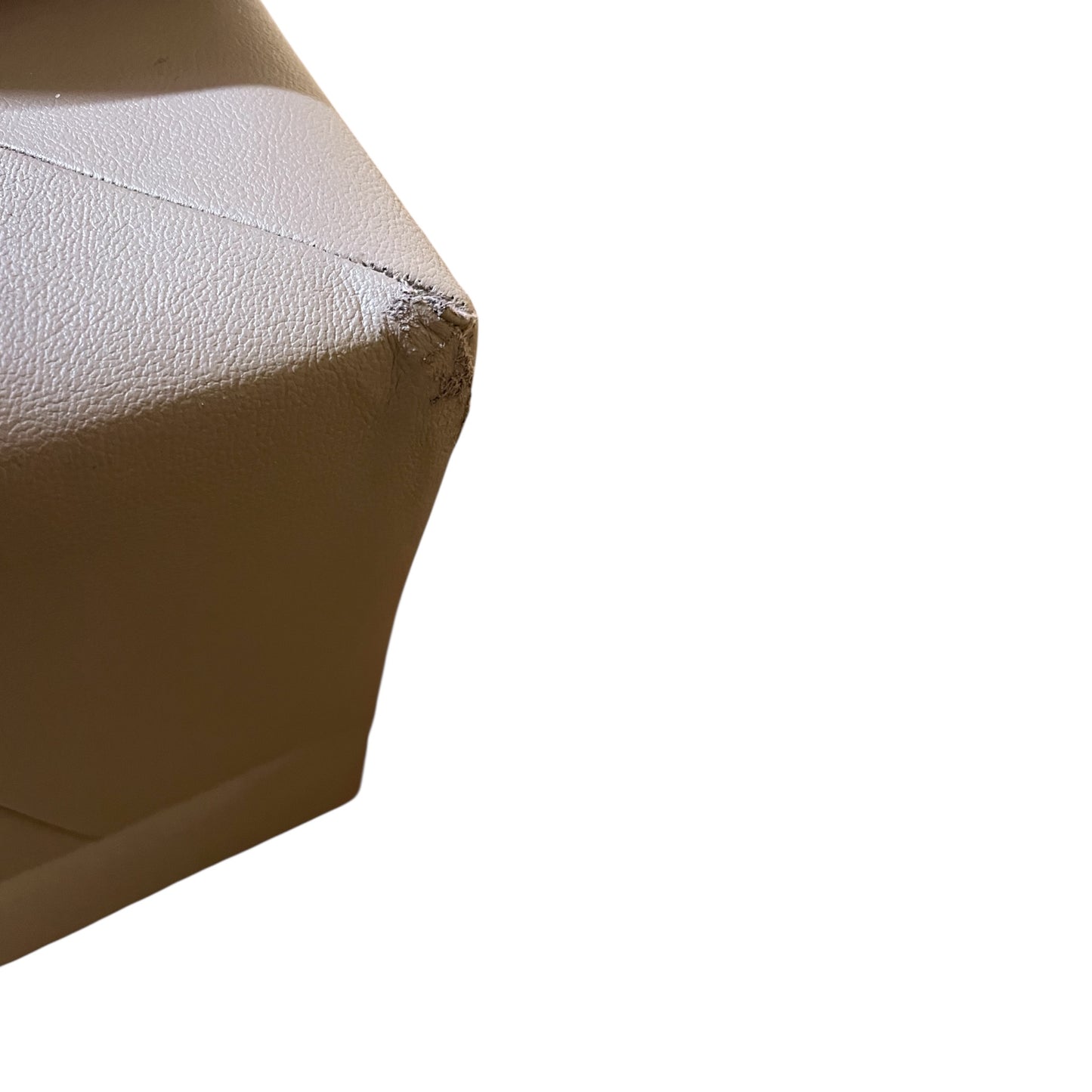 Beiges Echtleder-Ecksofa mit Bettfunktion Art.-Nr 542