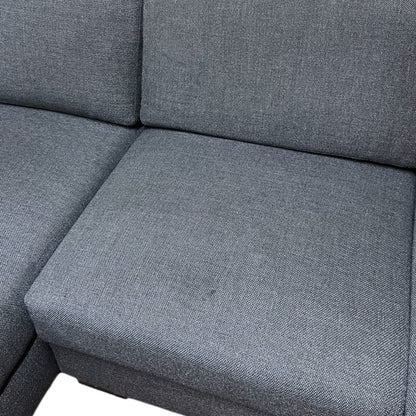 Dunkelgraues U-förmiges Sofa von Ikea mit 2 Stauräumen Art.-Nr. 519