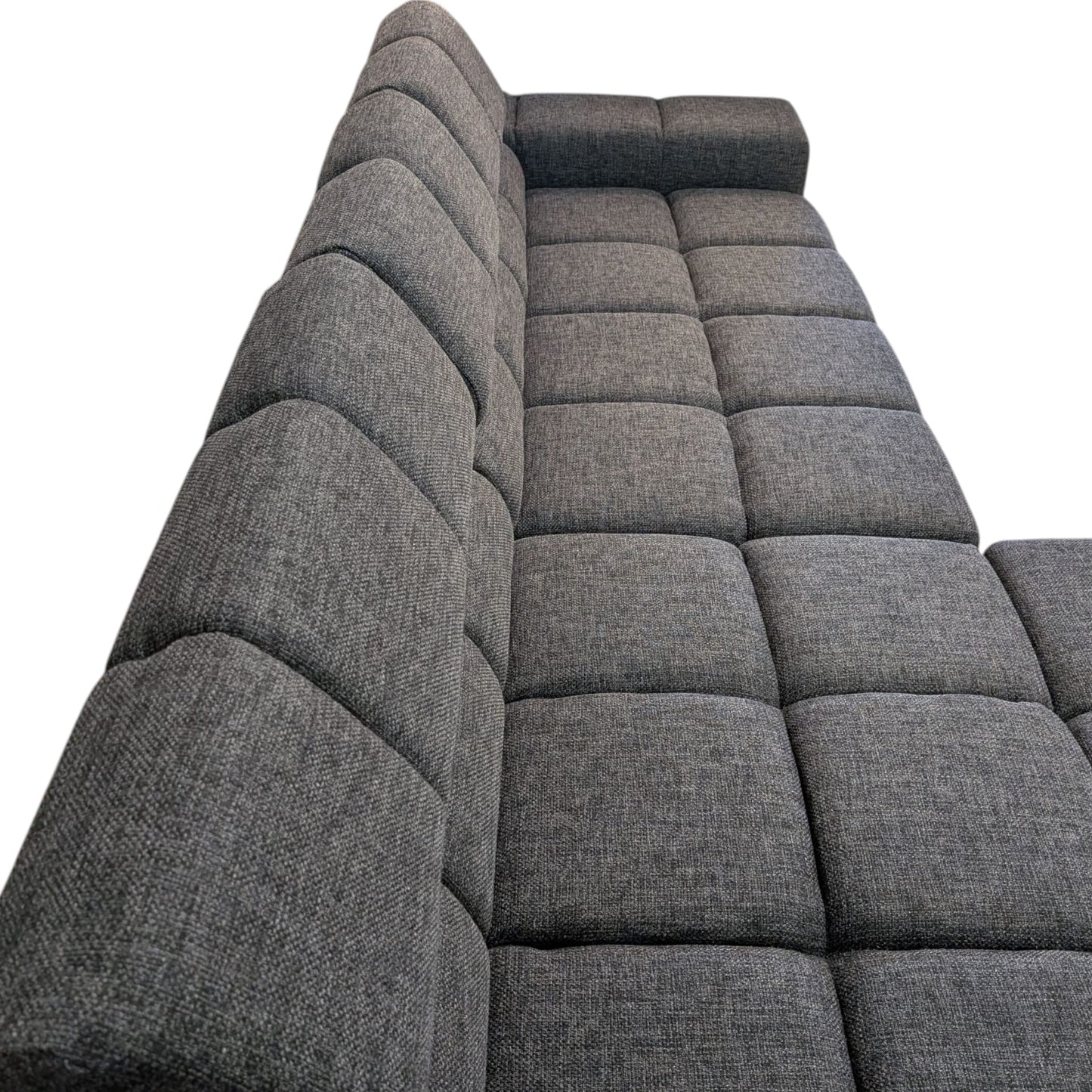 Bubel-Ecksofa in Grau mit verstellbaren Kopfstützen Art.-Nr. 451