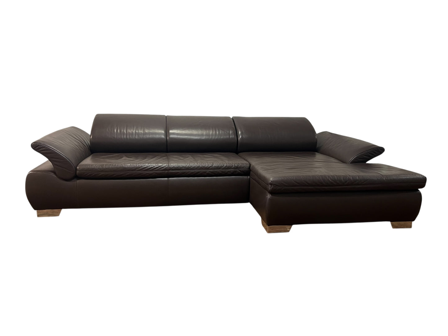 Ecksofa von Musterring in Braun aus echtem Leder Art.-Nr. 587