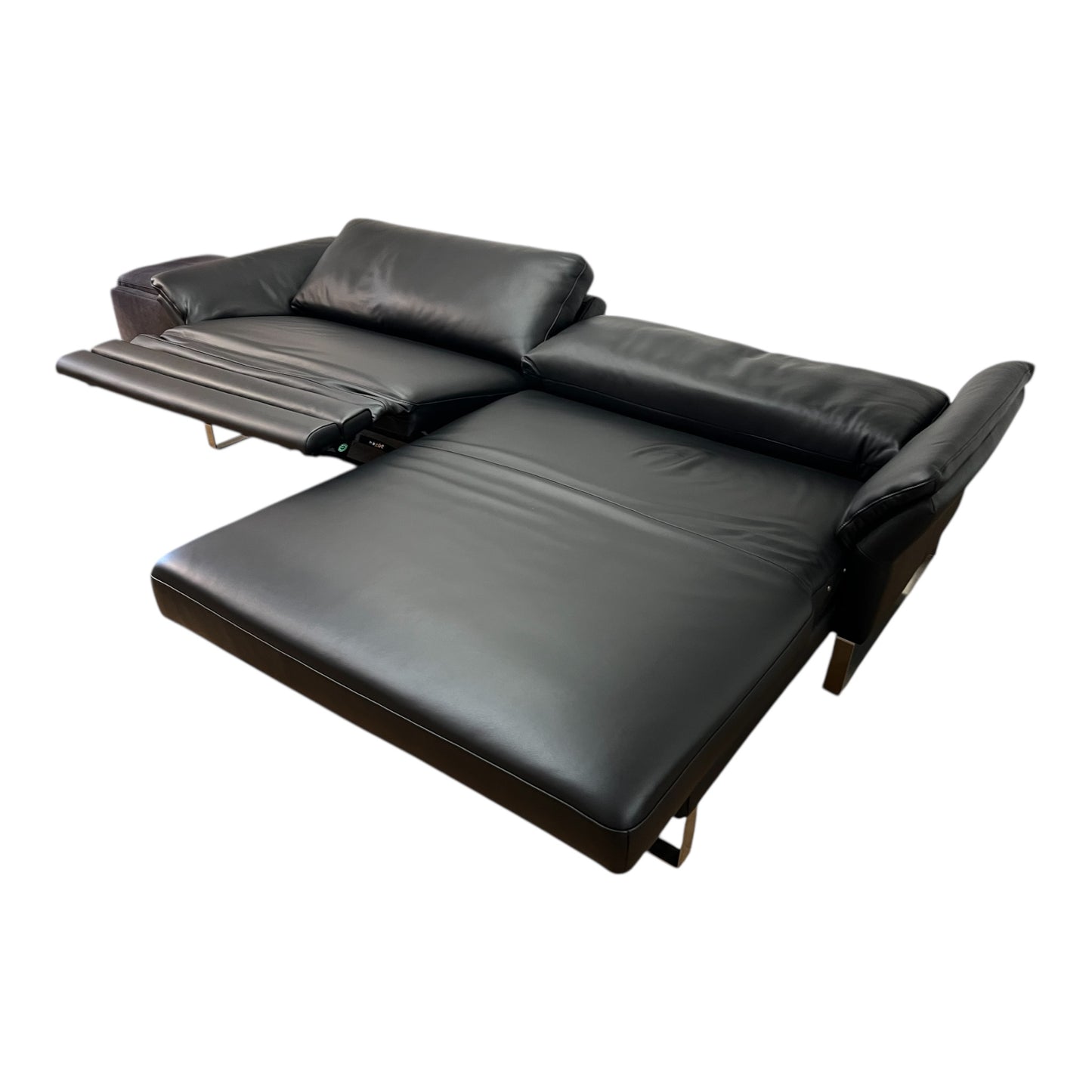 Ecksofa aus echtem Leder mit zwei elektrischen Funktionen Art.-Nr. 575