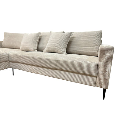Ecksofa in Beige (Cord) Art.- Nr. 546