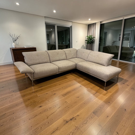 Ecksofa in Braun/Beige von Möbel Schwyter Art.-Nr. 015