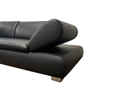Hochwertiges Echtleder Ecksofa in Schwarz von Koinor Art.-Nr. 597