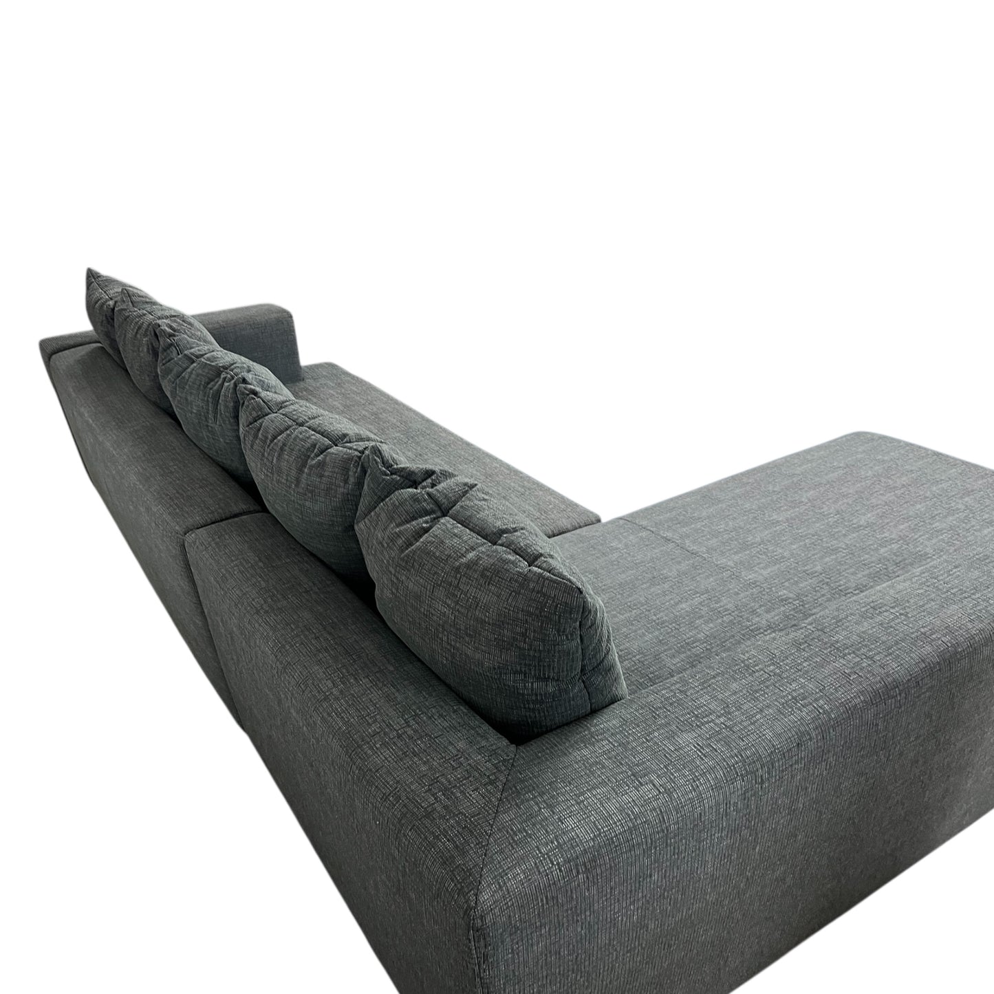 Dunkelgraues Ecksofa mit Bettfunktion und Stauraum Art.-Nr 484