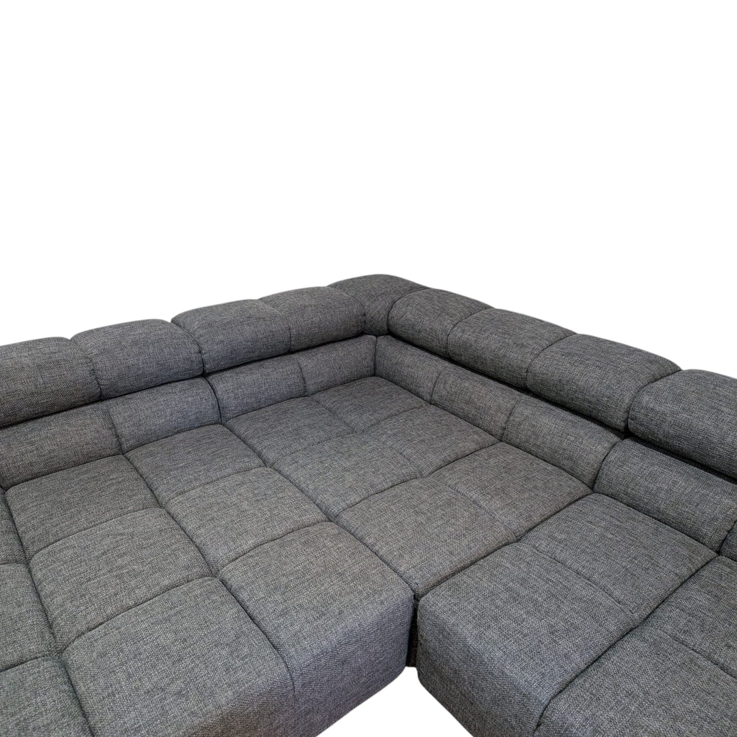 Bubel-Ecksofa in Grau mit verstellbaren Kopfstützen Art.-Nr. 451
