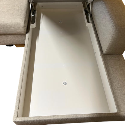 Beiges Ecksofa Sörvallen von IKEA mit Stauraum Art.-Nr. 538