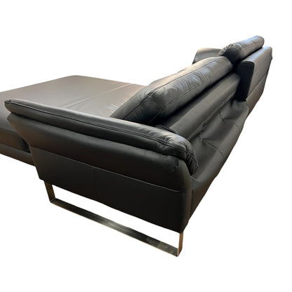 Ecksofa aus echtem Leder mit zwei elektrischen Funktionen Art.-Nr. 575