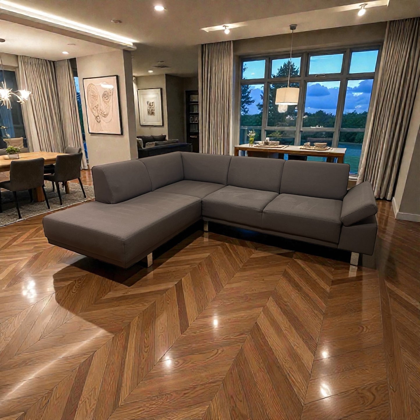 Ecksofa in Braun von Pfister Art.-Nr. 547