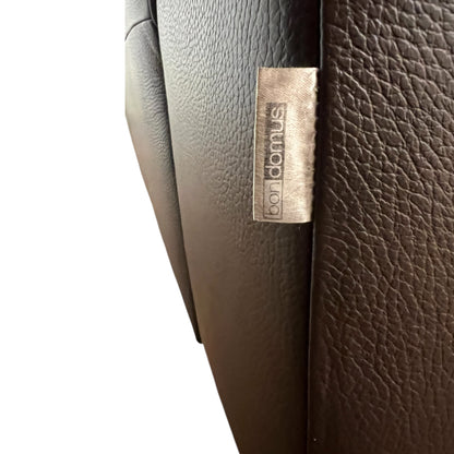 Echtleder-Ecksofa in Braun mit roten Details der Marke Bon Domus Art.-Nr. 541