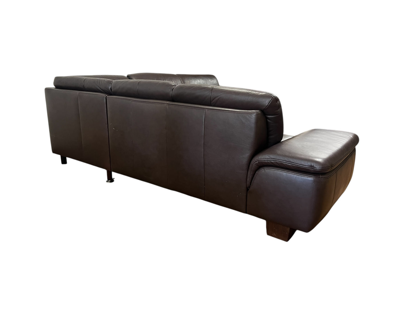 Ecksofa in Braun aus echtem Leder Art.-Nr. 028