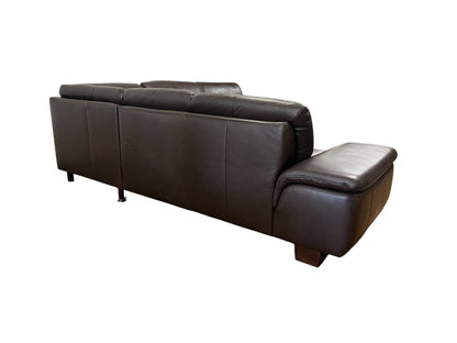 Ecksofa in Braun aus echtem Leder Art.-Nr. 028