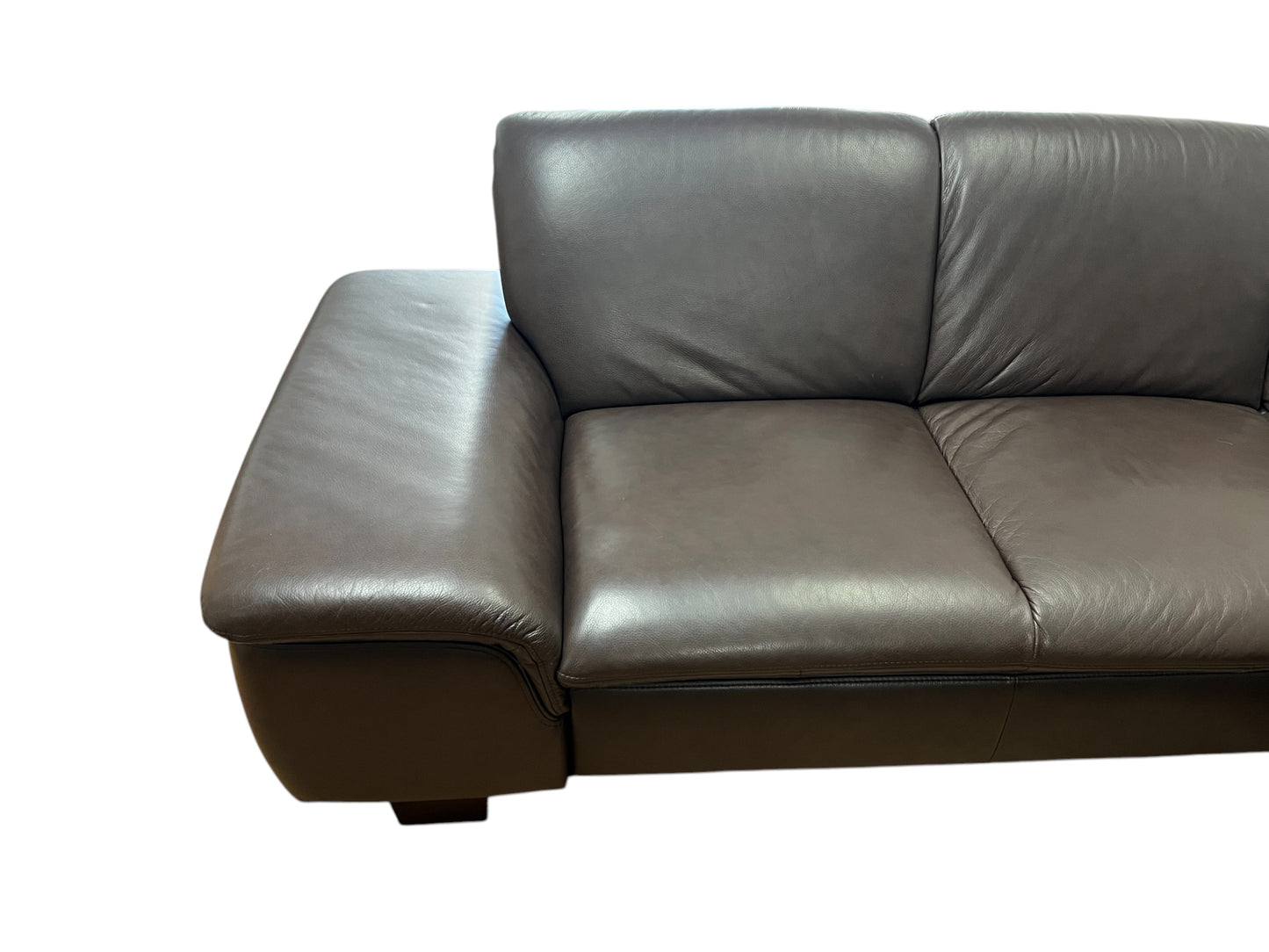 Ecksofa in Braun aus echtem Leder Art.-Nr. 028