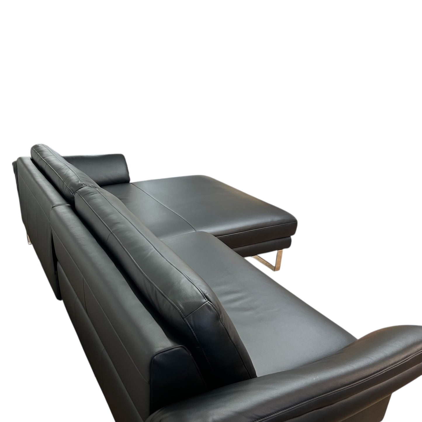 Ecksofa aus echtem Leder mit zwei elektrischen Funktionen Art.-Nr. 575