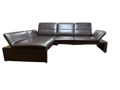Ecksofa aus echtem Leder von Leu Swiss mit HockerArt.-Nr. 039