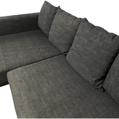 Dunkelgraues Ecksofa mit Bettfunktion und Stauraum Art.-Nr 484