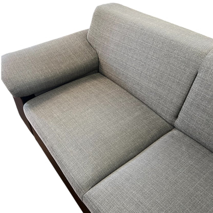Ecksofa in Grau mit schwarzer Lederoptik Art.-Nr. 508