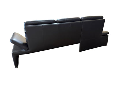 Ecksofa aus echtem Leder von Leu Swiss mit HockerArt.-Nr. 039