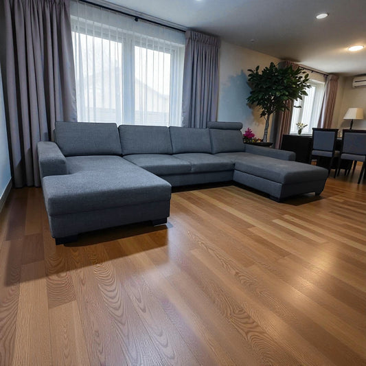 Dunkelgraues U-förmiges Sofa von Ikea mit 2 Stauräumen Art.-Nr. 519